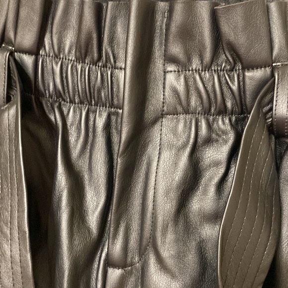 Aqua leather  look shorts - Picture 2 of 5